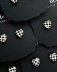 Checkered Hearts Earrings
