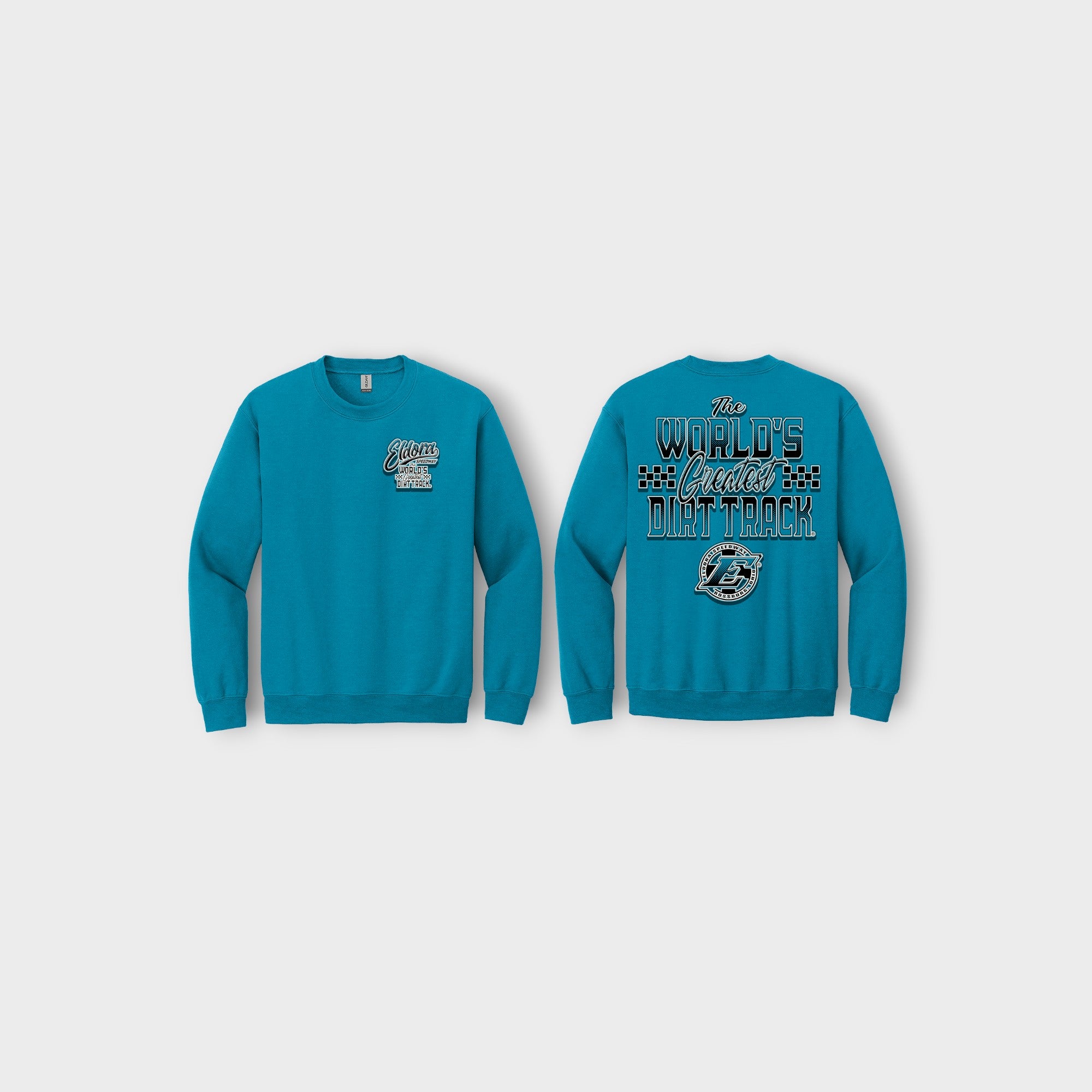 トップス BACK LOGO CREW SWEAT SHIRTS M World's Greatest Dirt Track Crewneck Sweatshirt – Eldora Speedway