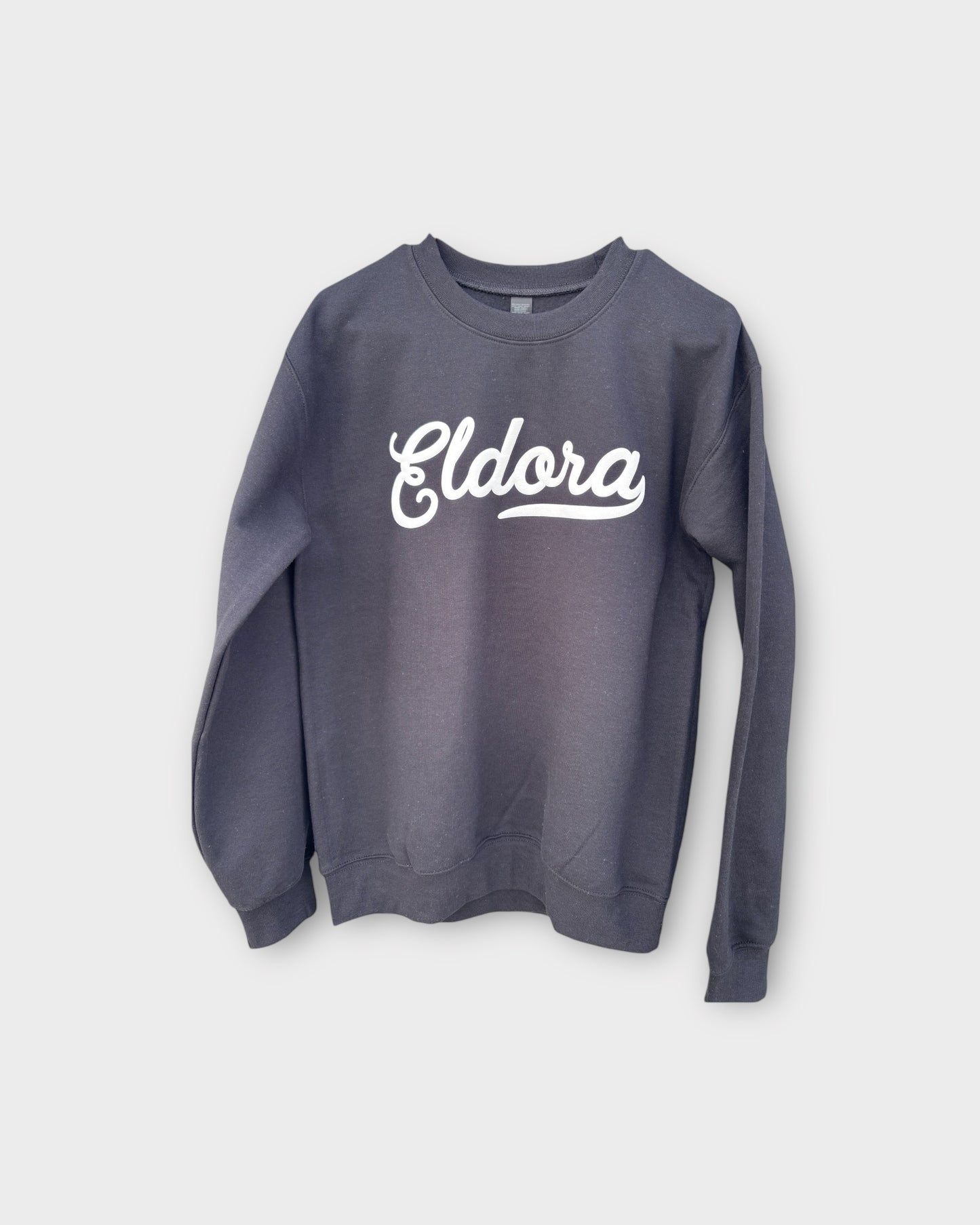 Embossed Puff Print Crewneck - Black
