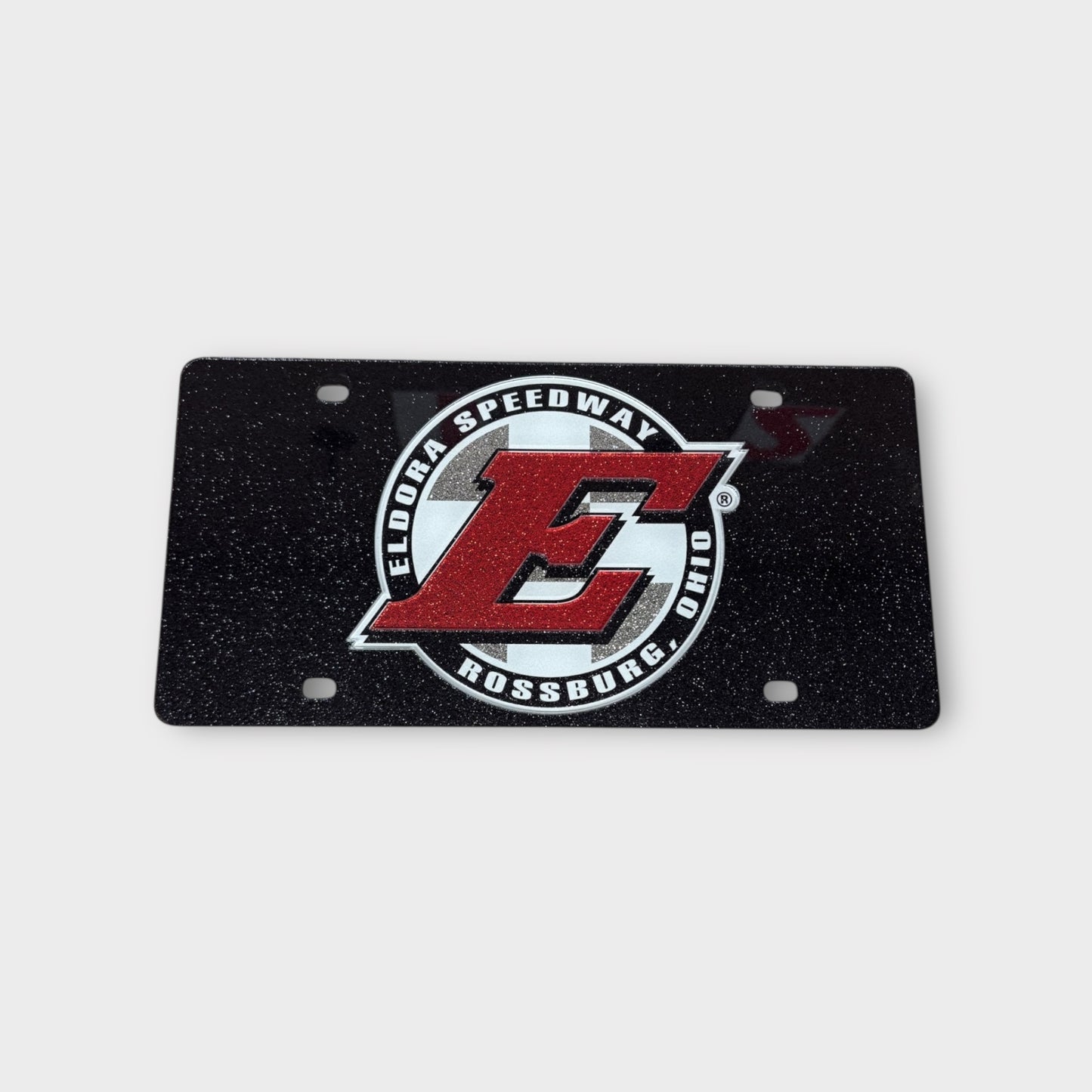 License Plate - Black Sparkle