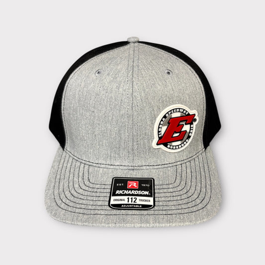 Hat - Rubber Patch, Gray, Adjustable with Mesh Back