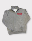 Embossed Puff Print 1/4 Zip Sweatshirt