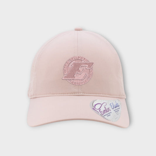 Hat - Pink Tonal Logo with ponytail opening