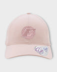 Hat - Pink Tonal Logo with ponytail opening