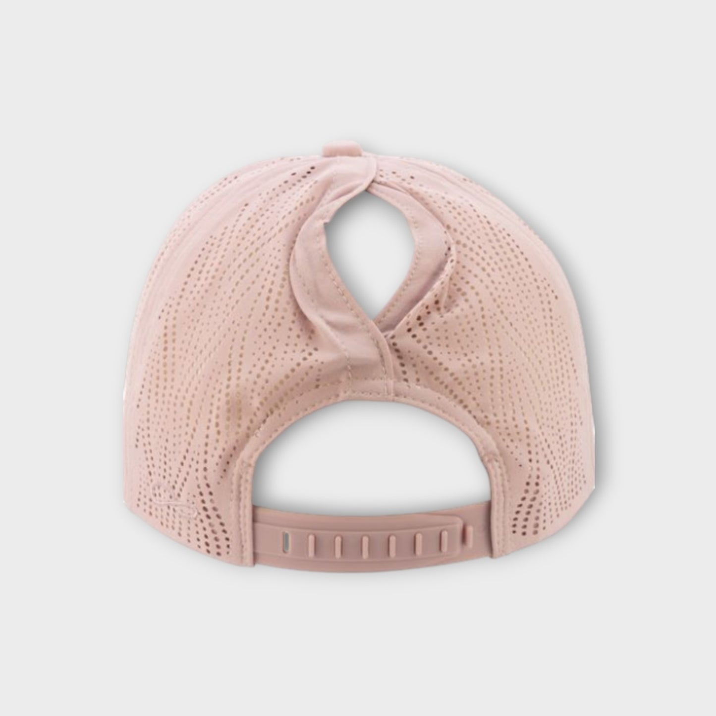 Hat - Pink Tonal Logo with ponytail opening
