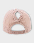 Hat - Pink Tonal Logo with ponytail opening
