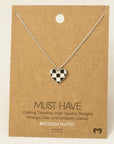 Checkered Heart Necklace
